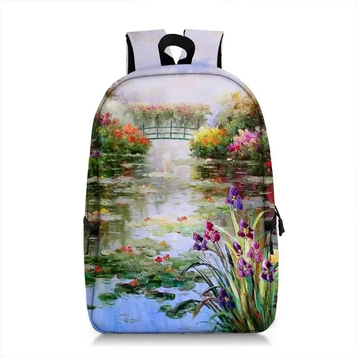 Sac à Dos Peinture à l'Huile de Claude Monet GustAbility Klimt Van Gogh