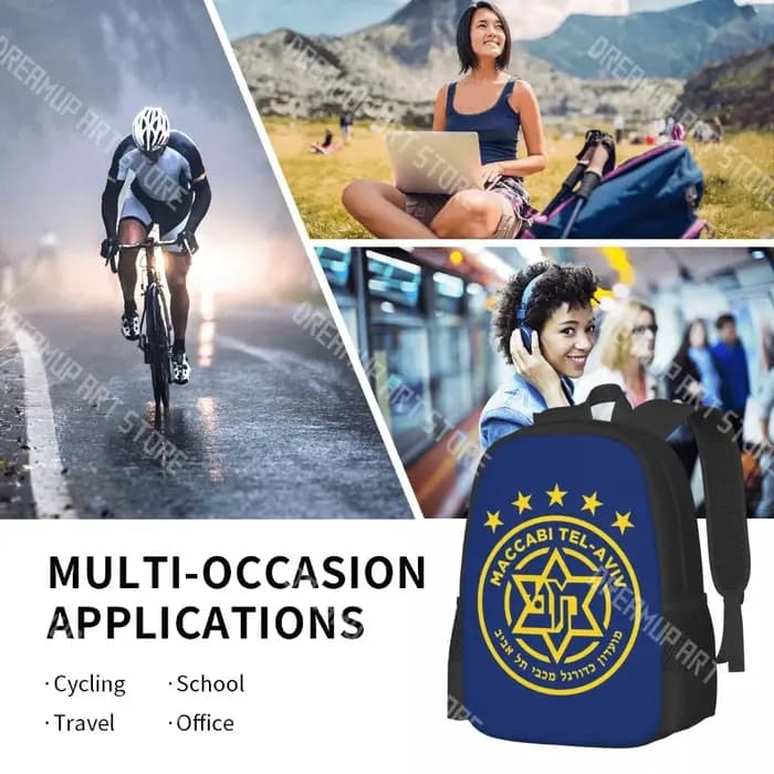 Sac à dos de voyage 5 étoiles pour ordinateur portable Maccabi Tel Aviv