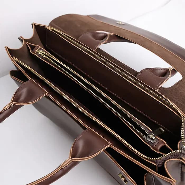 Sac à main Vintage en cuir pour hommes