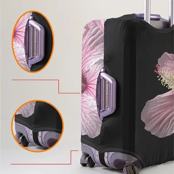 Housse de protection pour bagages à motifs floraux