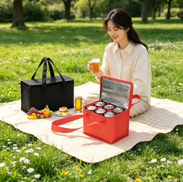 Sac isotherme portable pliable pour pique-nique