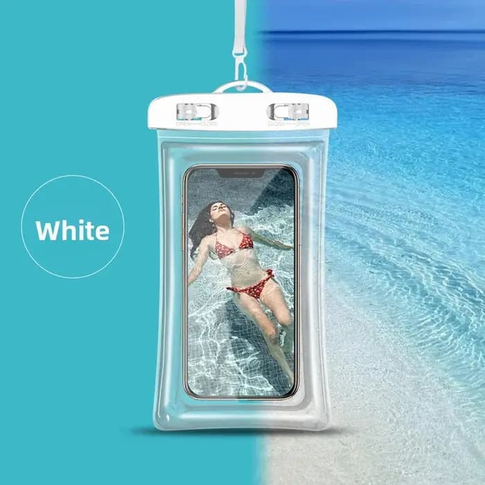 Pochette étanche transparente en PVC pour téléphone, sac étanche à écran tactile lumineux avec ferme