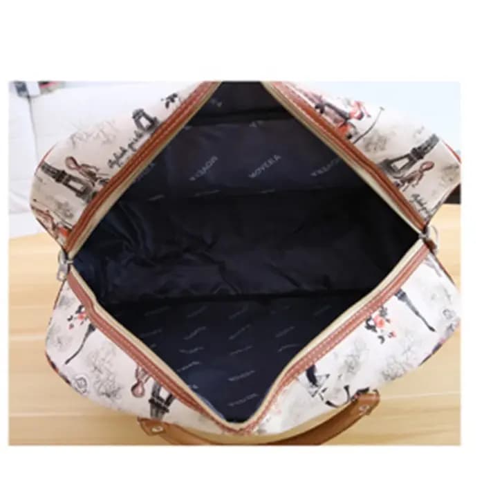 Sac de voyage en cuir imprimé pour femme