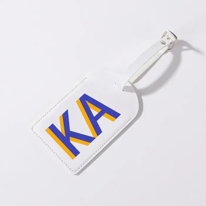 Étiquette de bagage monogramme ombre personnalisée en cuir PU pour valise bagages étiquettes de sac à main sac de voyage