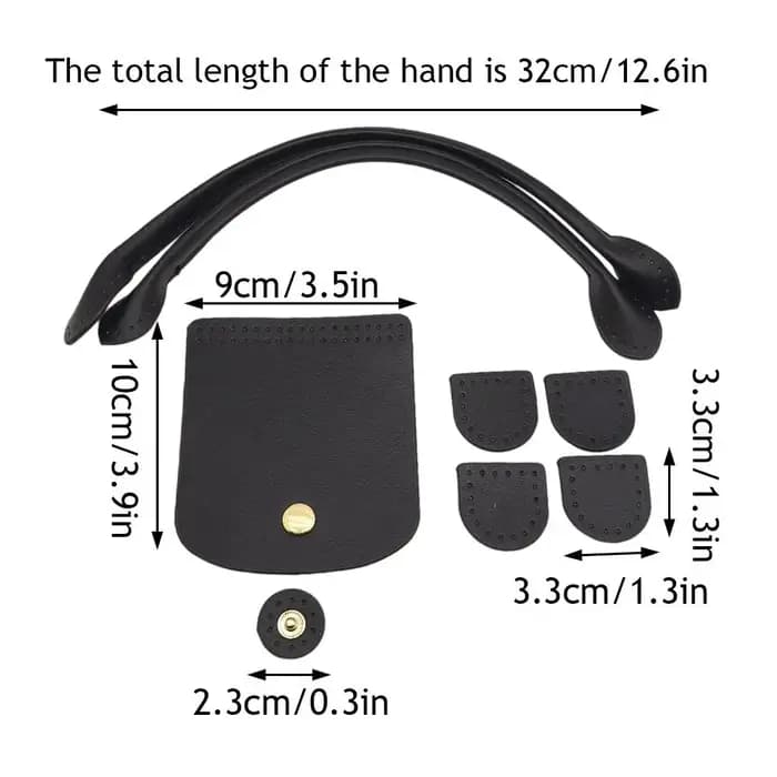 1 ensemble de sangles de sac en cuir Pu
