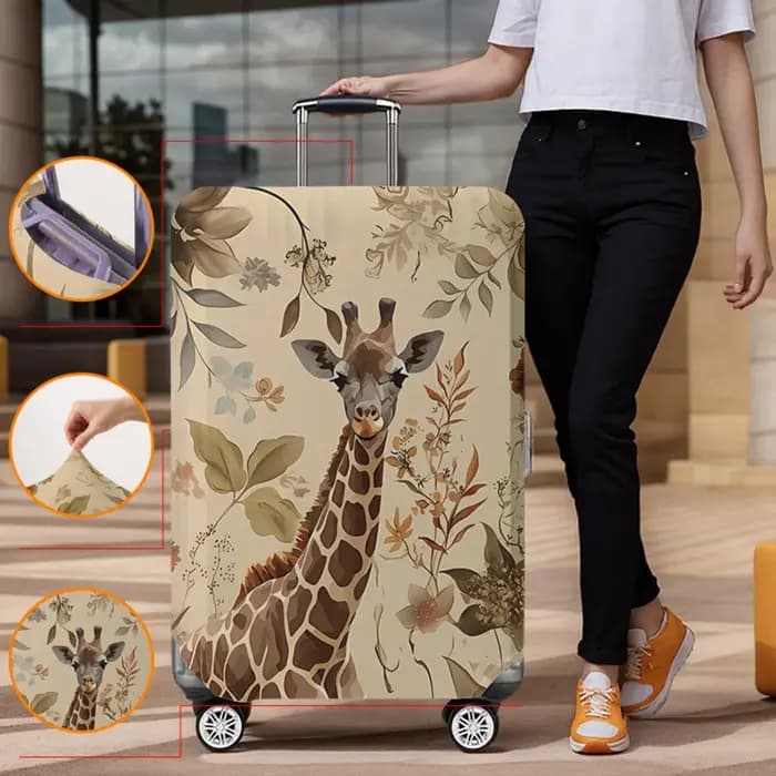 Housse de protection pour bagages avec imprimé de dessin animé