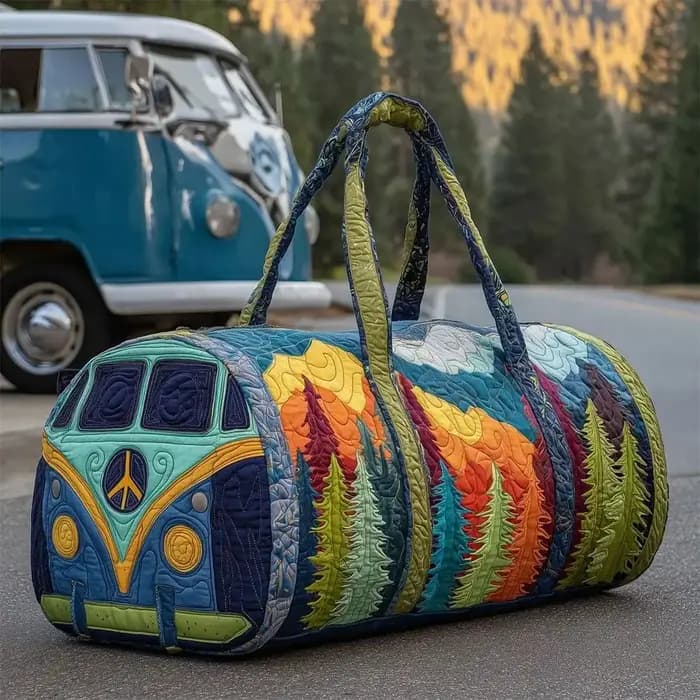 Sac de voyage matelassé en coton de la série Bus