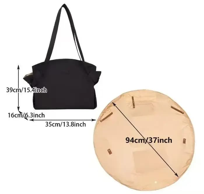 Sac de rangement de voyage pliable de grande capacité – fourre-tout/bouffant durable