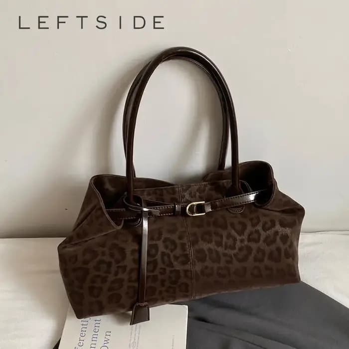 LEFTSIDE – sacs à bandoulière léopard en cuir PU pour femmes