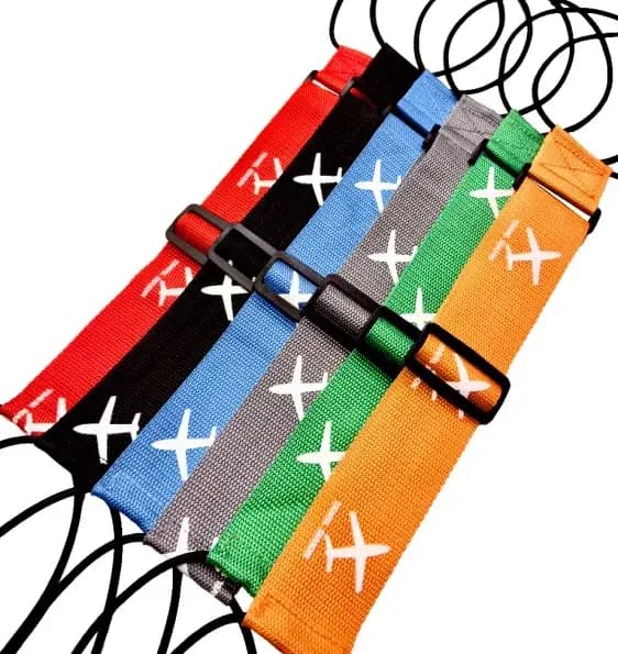 Sangle de fixation pour bagages en nylon imprimé motif avion