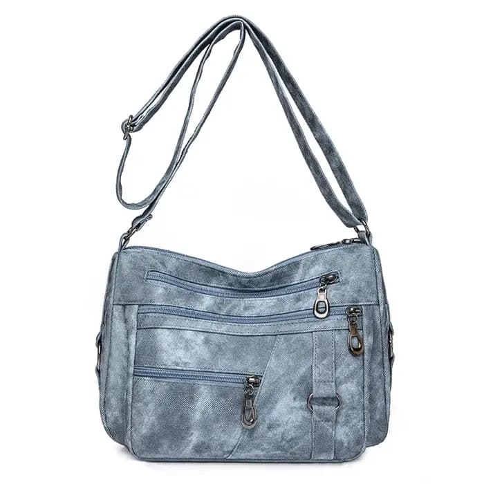 Sac Boston rétro à la mode pour femme, sac à bandoulière polyvalent de taille moyenne en cuir PU pou