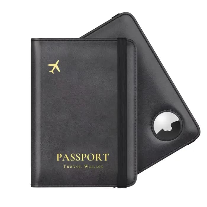 Protège-passeport Familial de Luxe avec Emplacement pour Airtag