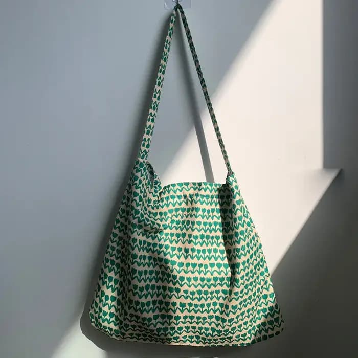 Sac à bandoulière en toile florale pour femmes