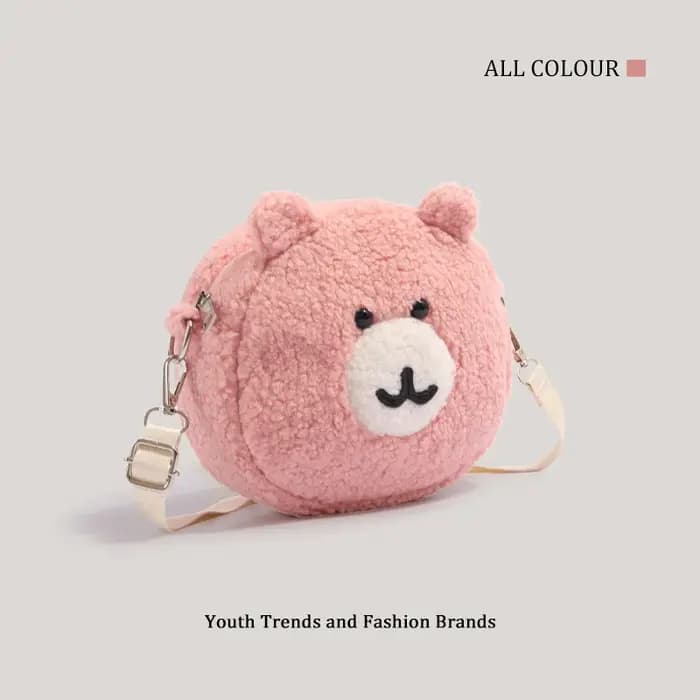 Sac bandoulière mignon en forme d'ours Jiyi au design original pour femme