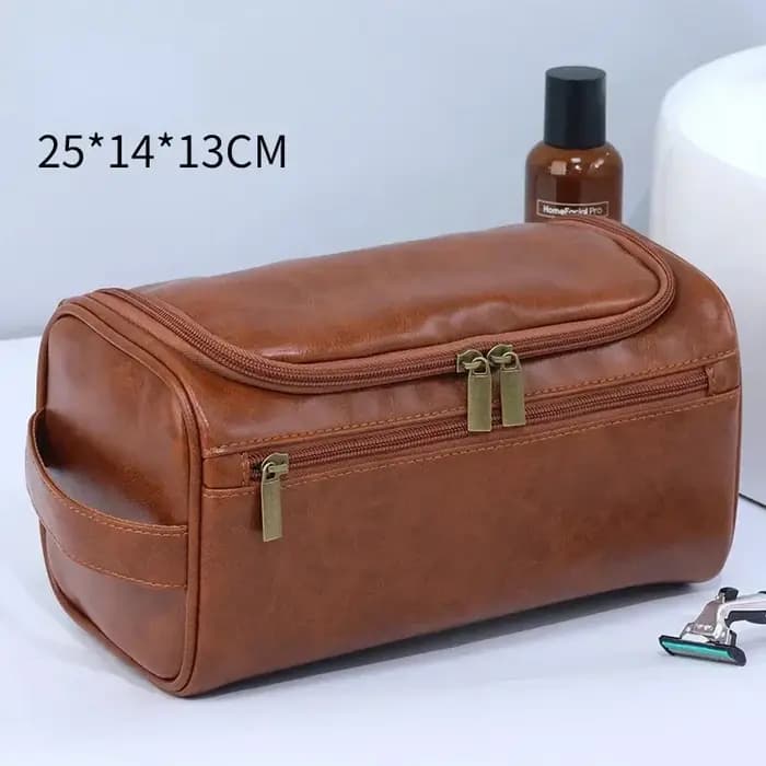 Trousse de Toilette en Cuir pour Hommes et Femmes, Trousse de Toilette Suspendue pour Hommes, Trouss