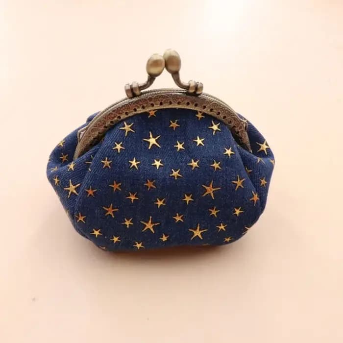 Petit sac à main en tissu denim étoile