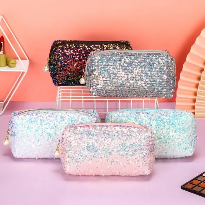 Sacs à main en poudre à fermeture éclair pour maquillage paresseux