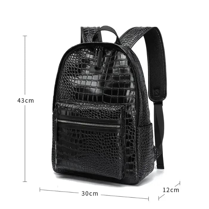 Sac à dos de mode hommes de luxe Alligator sacs à dos en cuir PU