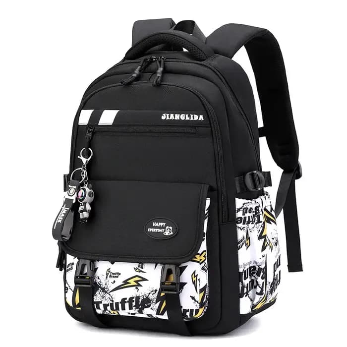 Sac à dos pour adolescents avec pendentif camouflage graffiti garçon sac à bandoulière pour enfants
