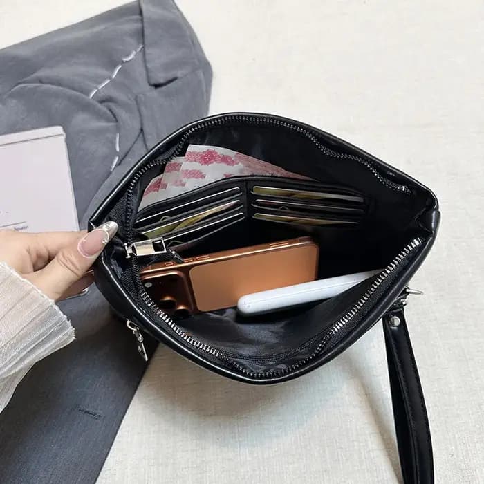 Sac à main pour homme en cuir PU motif géométrique pochette de créateur rigide avec fermeture éclair pour téléphone et cartes bleu champagne menthe clair