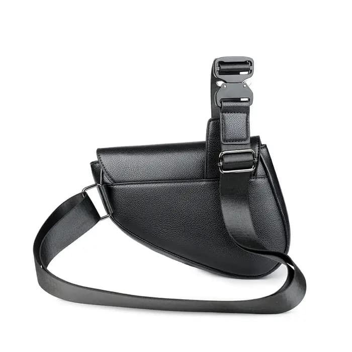 Sacs à bandoulière en cuir PU de couleur unie pour hommes