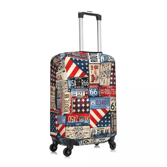 Juste de valise imprimée de voyage, étui à bagages pratique, protecteur de voyage, histoire vintage, vacances