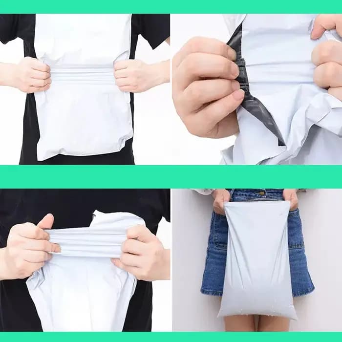 50 pièces/paquet blanc Express sac courrier enveloppe sacs de rangement sac