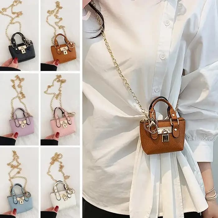 Sac carré tendance pour femme avec fermoir