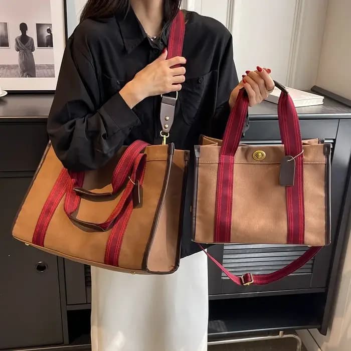 Sac fourre-tout en toile de grande capacité pour femmes
