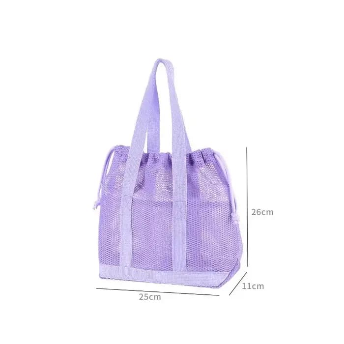Sac fourre-tout en maille avec cordon de serrage