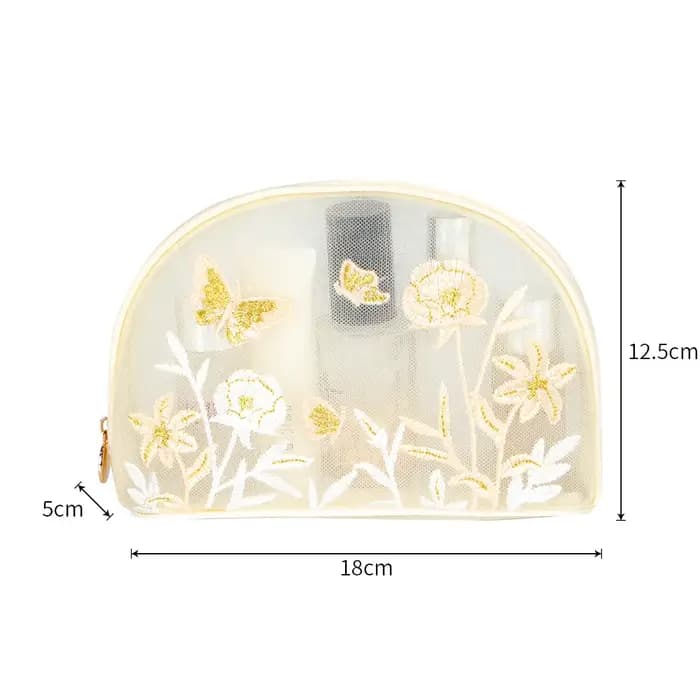 Nouvelle trousse de toilette portable grande capacité avec broderie filetée