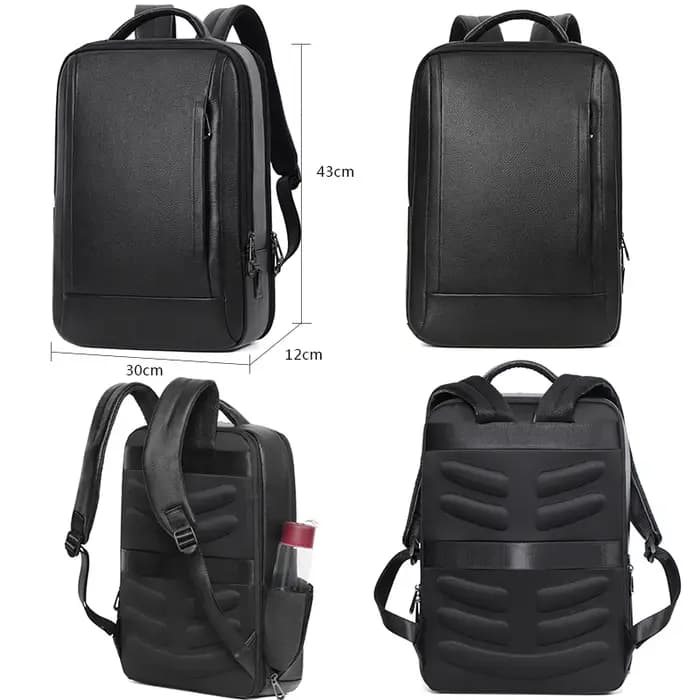 15.6 pouces sac à dos pour ordinateur portable hommes 100% en cuir véritable
