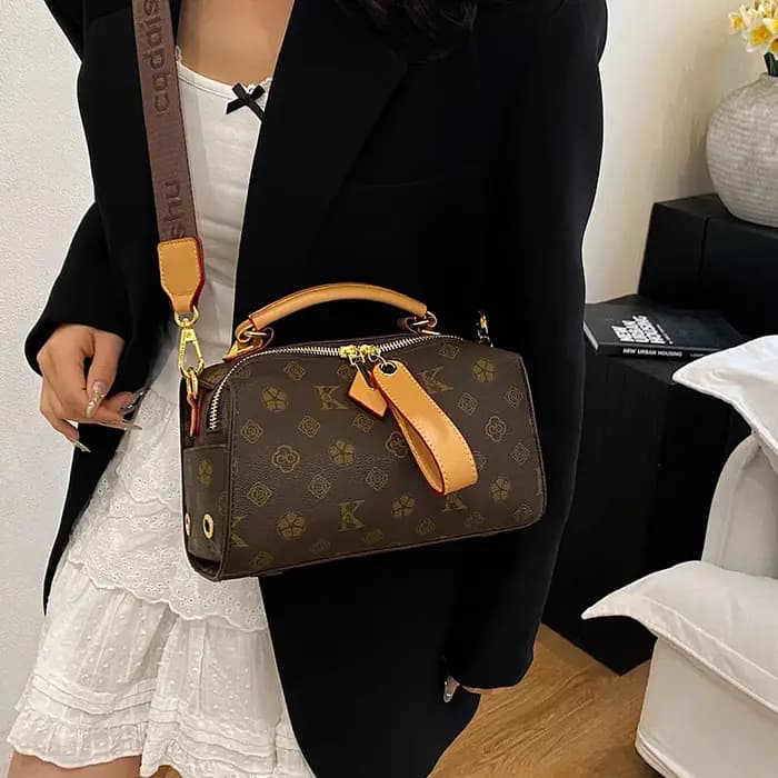 Sac Monogramme Vintage Rigide 2-en-1 Spacieux et Léger pour le Bureau