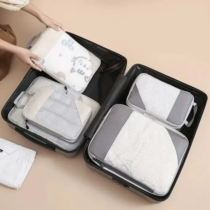 Lot de 3 cubes de rangement compressibles pour voyage