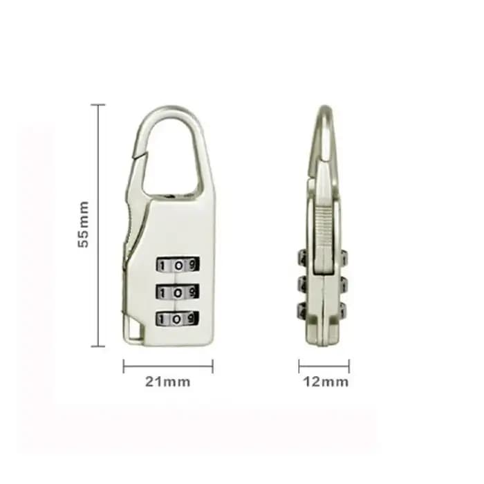 Mini Cadenas à 3 Chiffres Réinitialisable pour Bagages de Voyage