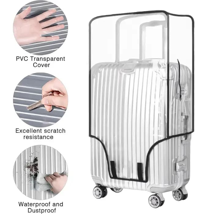 Housse de protection de valise en Pvc transparent