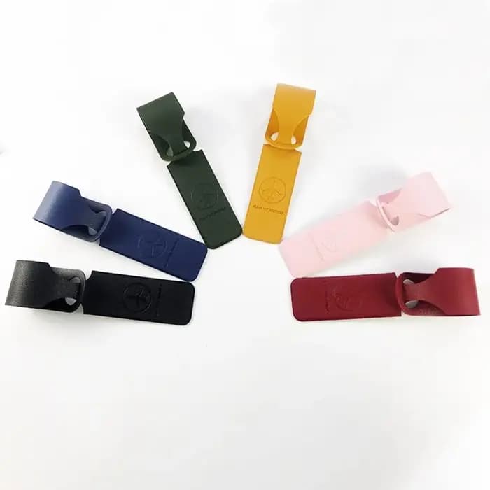 Étiquette de bagage en cuir PU pour valise