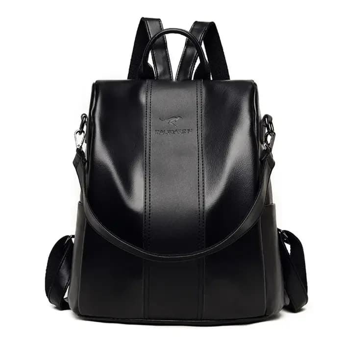 Sac à dos en cuir antivol pour femme