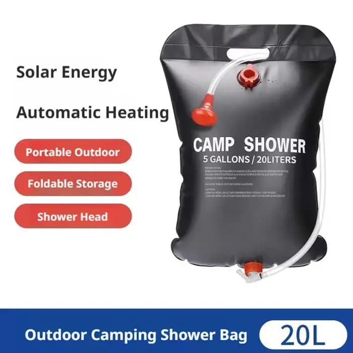 Sac de douche solaire 20L grande capacité