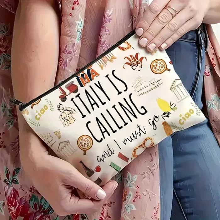 Trousse de maquillage de grande capacité "Italie appelle