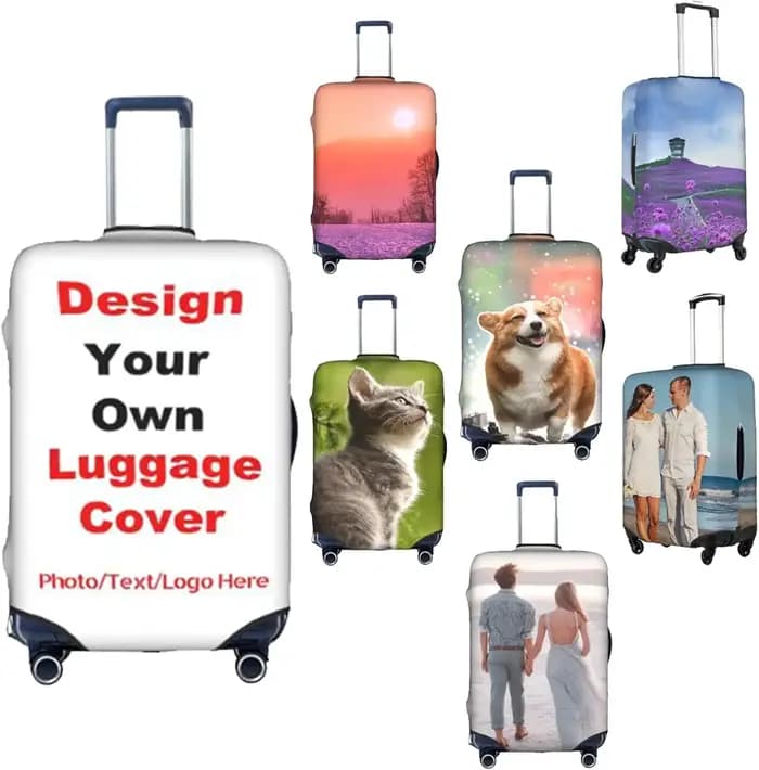 Juste de bagage personnalisée avec photo et texte