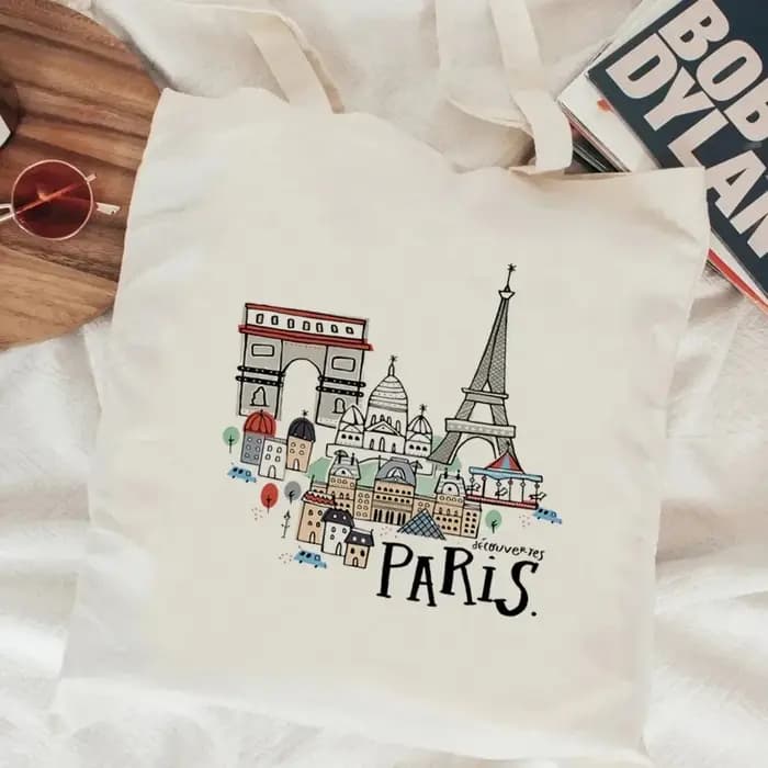 Paris sac à provisions Shopper épicerie sac de recyclage Bolsa fourre-tout