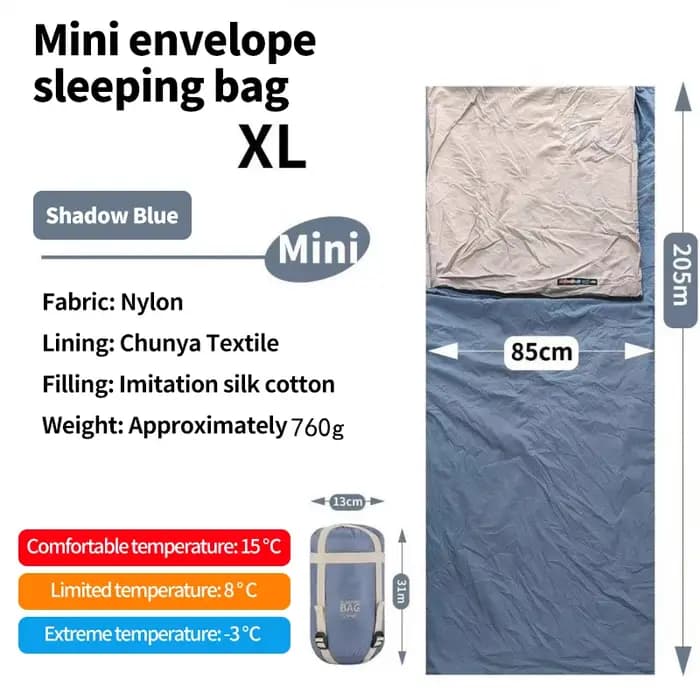 Sac de couchage d'urgence compact et ultraléger pour adulte
