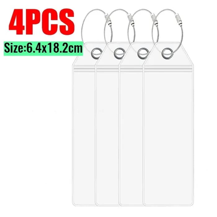 Étiquette de bagage de croisière en PVC transparent épaissi