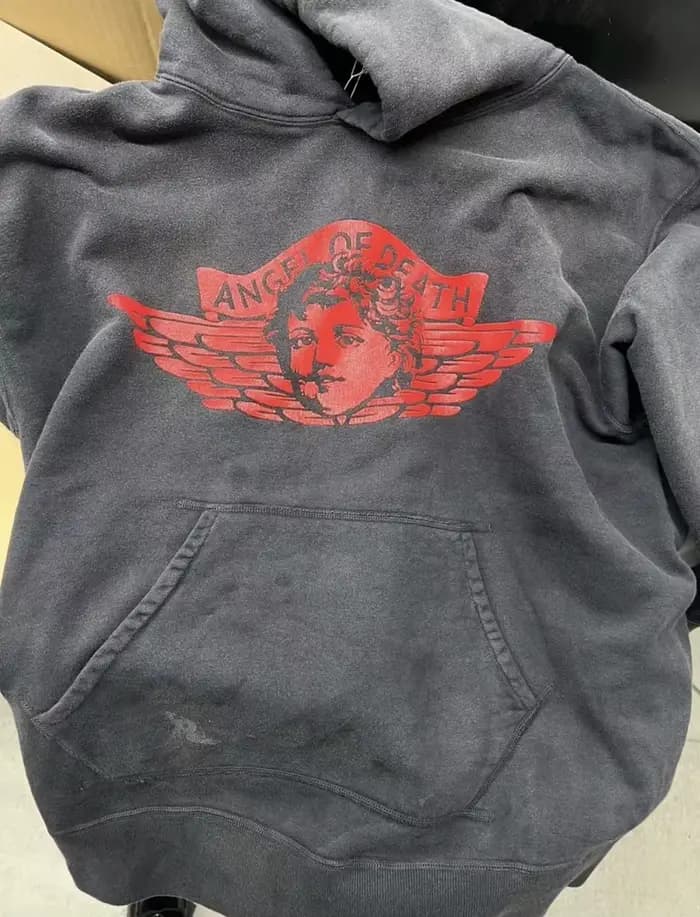 Saint sweats à capuche faire vieux motif d'ange lavé haute rue hommes femmes décontracté ample Hip-h