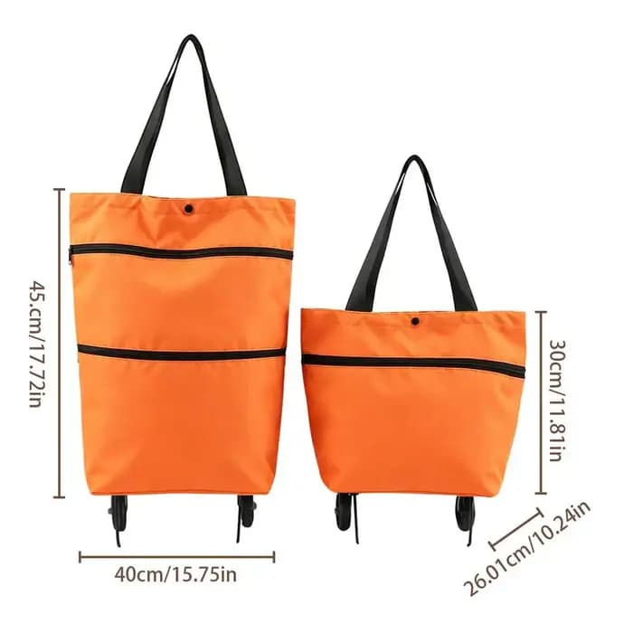 Sac de courses à roulettes robuste et compact, chariot de transport portable pour le marché, les voyages, l'appartement, le camping, la voiture et la buanderie