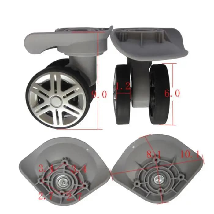 1 paire A19 remplacement bagages roues réparation bricolage accessoires pour valises de voyage bagag