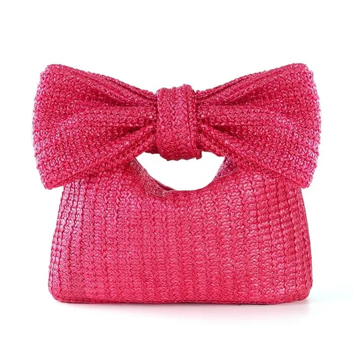 Pochette d'été tissée en paille pour femmes