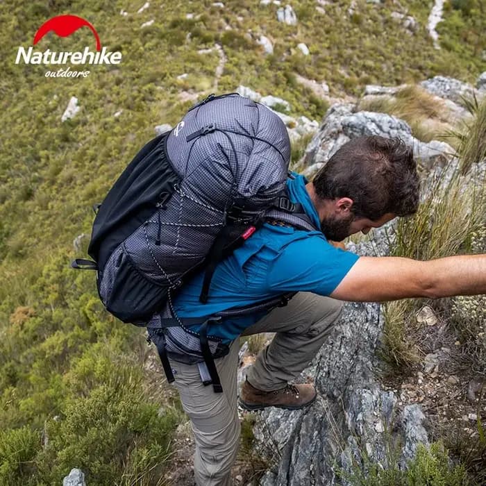 Natureifa-Sac à dos d'escalade de camping avec housse de pluie