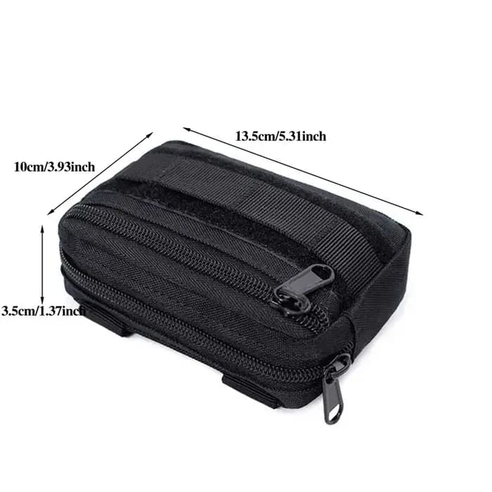 Sac EDC Double couche pour hommes, ceinture tactique Molle, pochette de hanche Oxford, sac banane, a